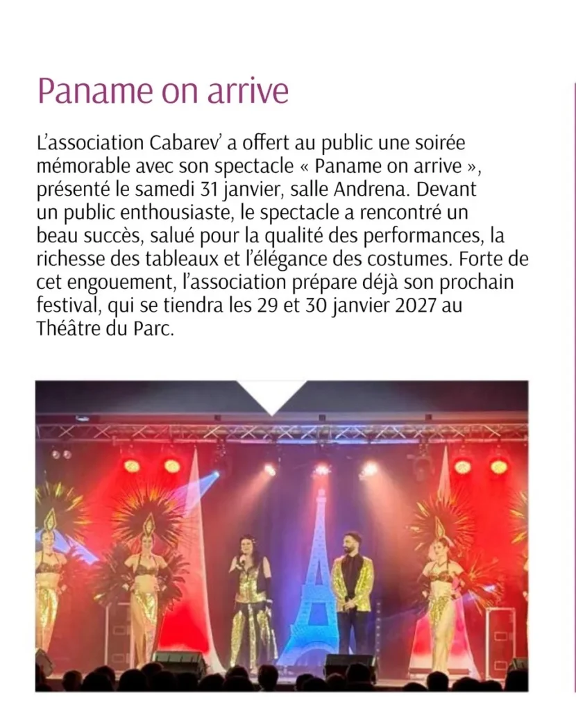 article soirée cabaret
